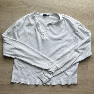 Cropped White Sweater